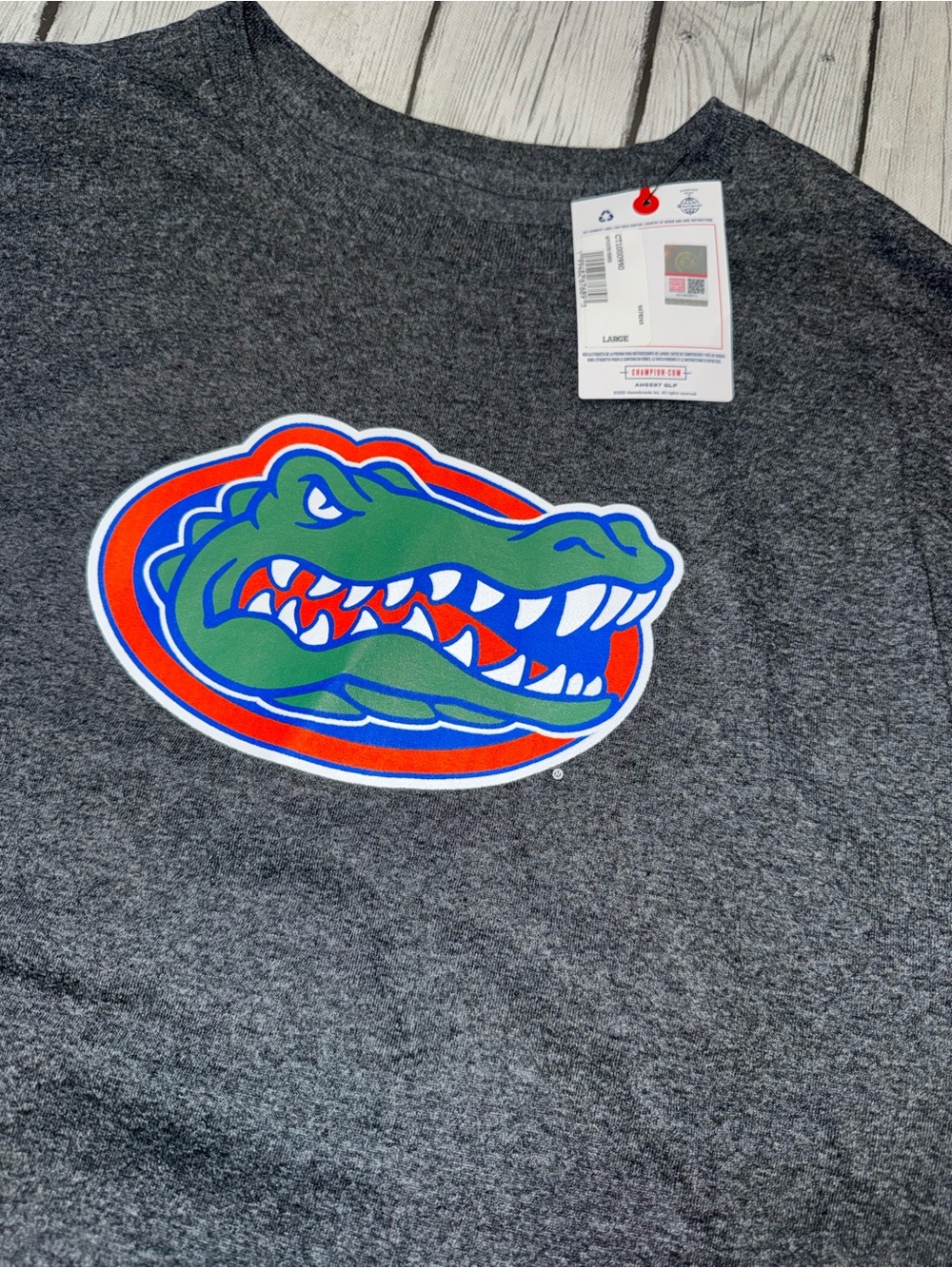 Florida Gators T-Shirt Champion Charcoal Gray Men’s NWT NCAA College Football